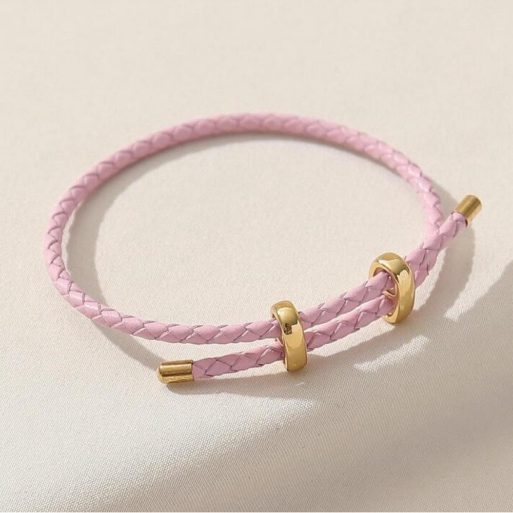 NEW! Anthropologie Pink Vegan Leather Bracelet